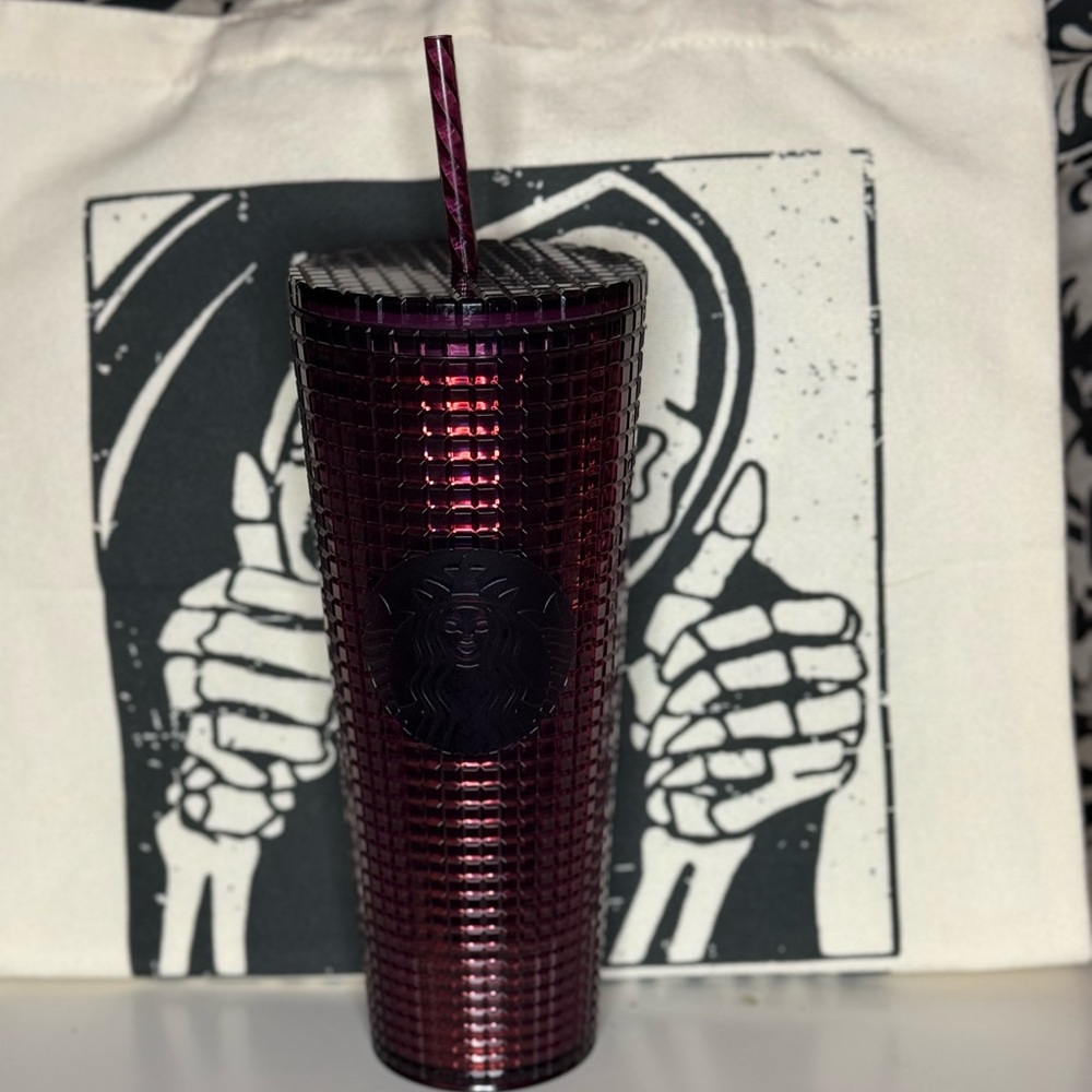 Starbucks Metallic Purple Tumbler with Straw